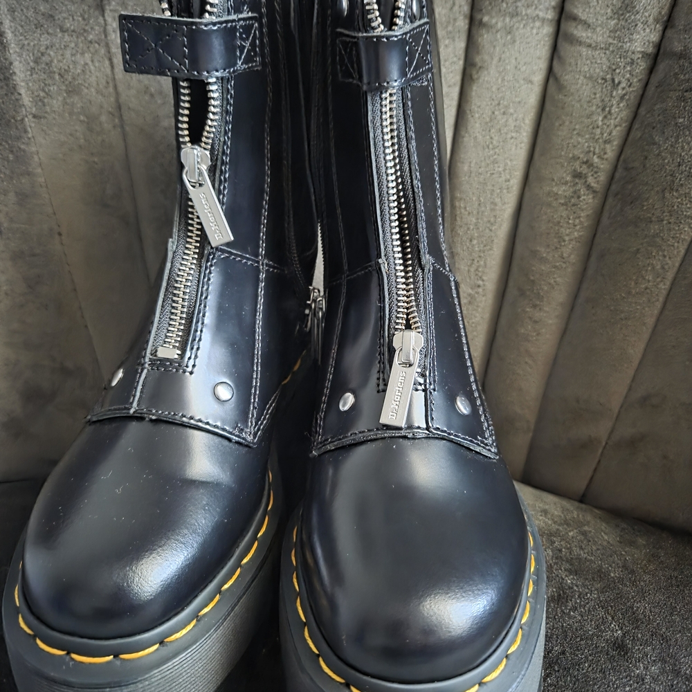 Dr. Martens Black Leather Combat Boots